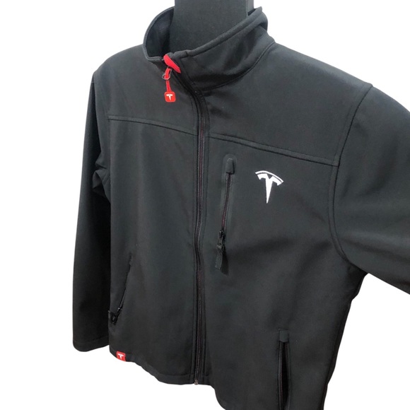 TESLA Women’s M Black Jacket Full zip Soft Shell Employee Corporate Work Wear - Picture 5 of 16